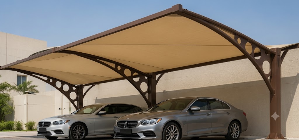 Cantilever car parking shade