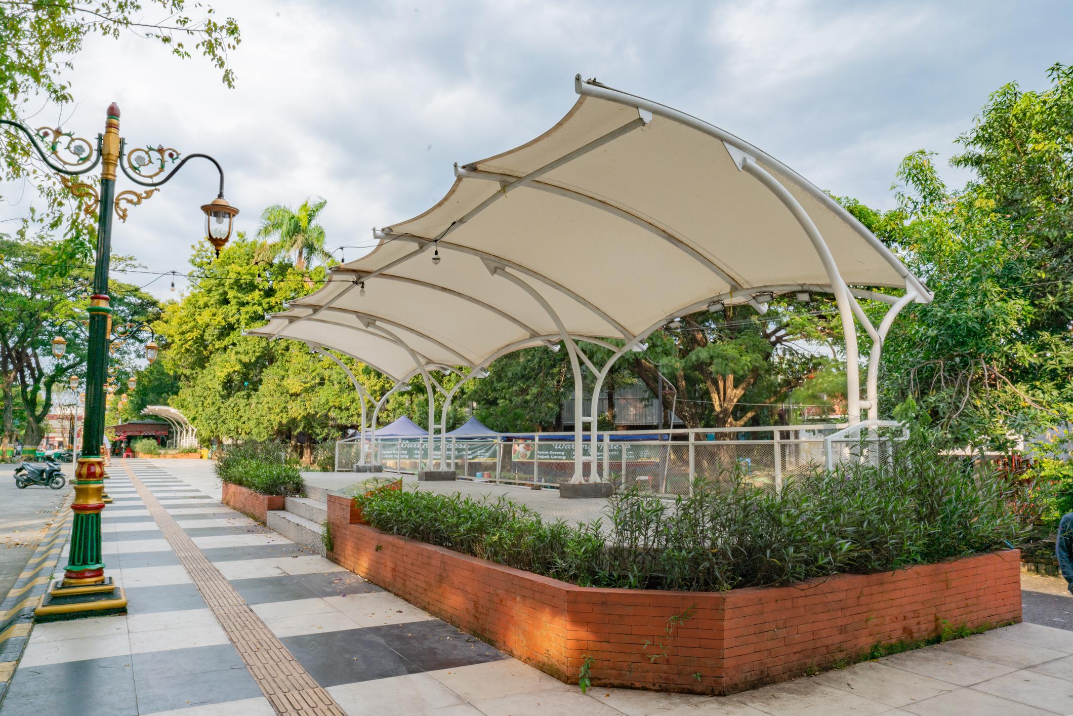 Pedestrian cover structure